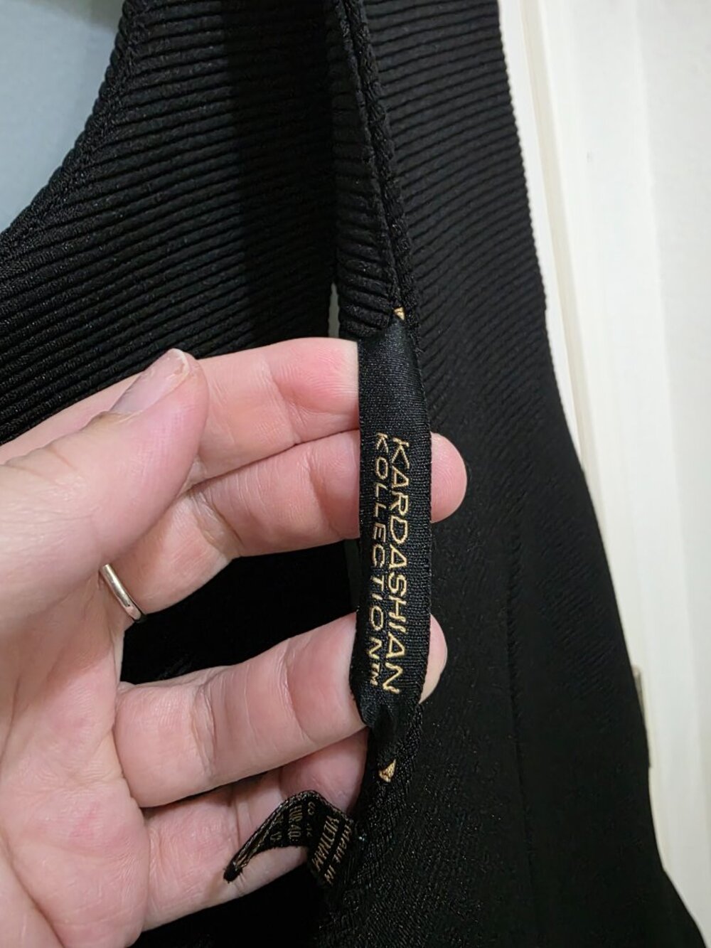 Kardashian‎ Kollection Black Bodycon Dress XL | Cutout Front Detail - Picture 10 of 14